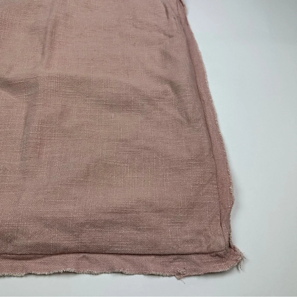 Anthropologie Dusty Pink Washed Linen Blend Euro Pillow Sham